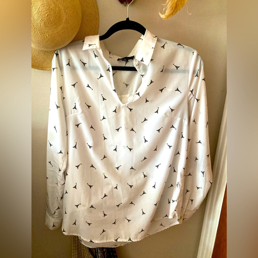 Paris Eiffel tower blouse